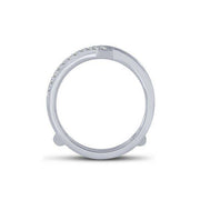14k white gold 0.40 ctw Diamond ring guard