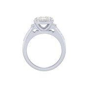 14k white gold 1.25 ctw Diamond Round Halo Band