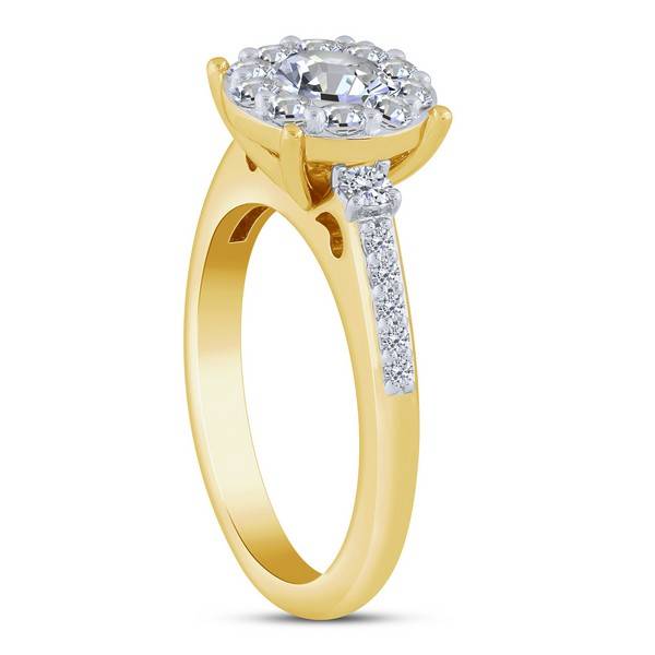 14K Yellow Gold 1.25 CTW Round Diamond Fashion RING