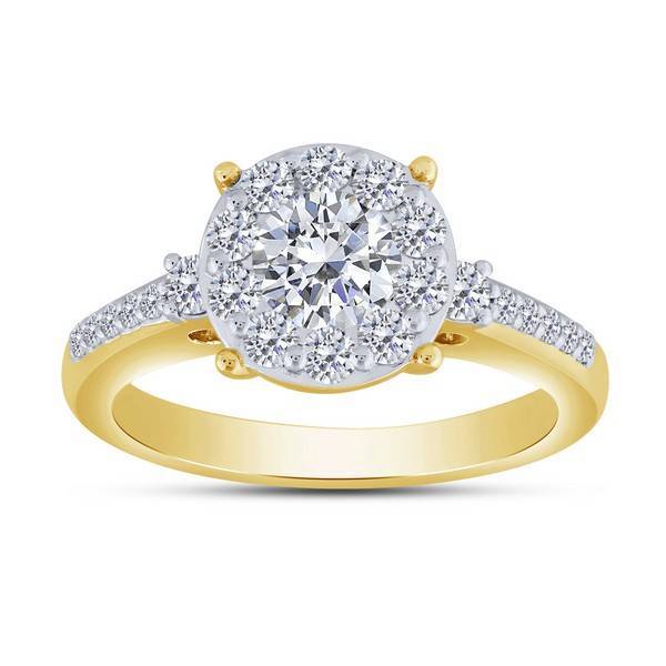 14K Yellow Gold 1.25 CTW Round Diamond Fashion RING