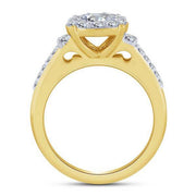 14K Yellow Gold 1.25 CTW Round Diamond Fashion RING