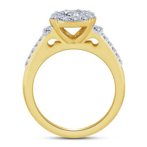14K Yellow Gold 1.25 CTW Round Diamond Fashion RING