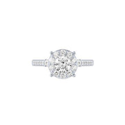 14k white gold 1.25 ctw Diamond Round Halo Band