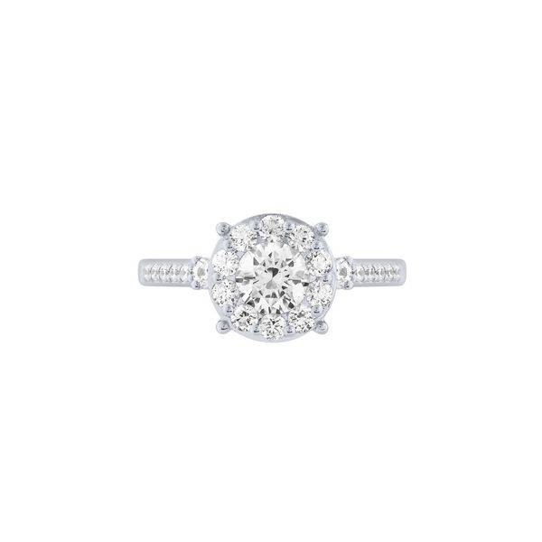 14k white gold 1.25 ctw Diamond Round Halo Band