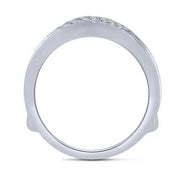 14k White Gold 0.20 ctw Diamond Ring Guard
