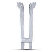 14k White Gold 0.20 ctw Diamond Ring Guard
