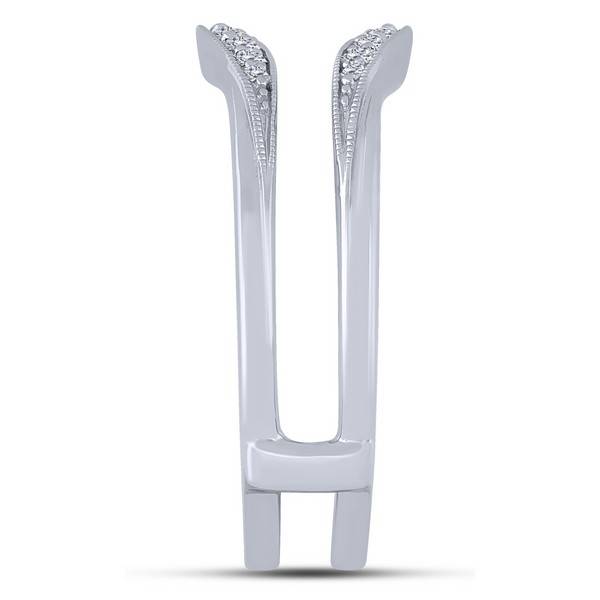 14k White Gold 0.20 ctw Diamond Ring Guard