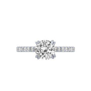 14K WHITE GOLD 0.40 CTW Diamond Semi Mount Engagement Ring