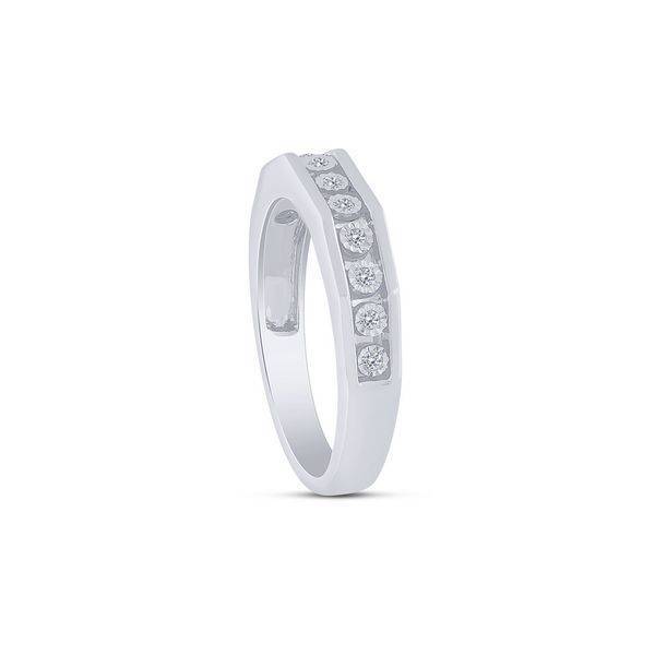 10k white gold 0.06 ctw Channel Set diamond Anniversary Band