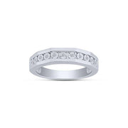 10k white gold 0.06 ctw Channel Set diamond Anniversary Band