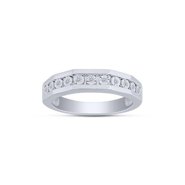 10k white gold 0.06 ctw Channel Set diamond Anniversary Band
