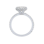 14k white gold 1.80 ctw Diamond Halo Cushion Engagement Ring