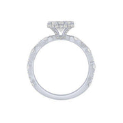 14k white gold 1.70 ctw Diamond Halo Engagement Ring