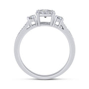 14K White Gold 0.63 CTW 3 Stone Diamond Ring