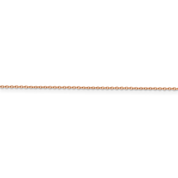 14k Rose Gold 1.0mm 20in D/C Cable Chain