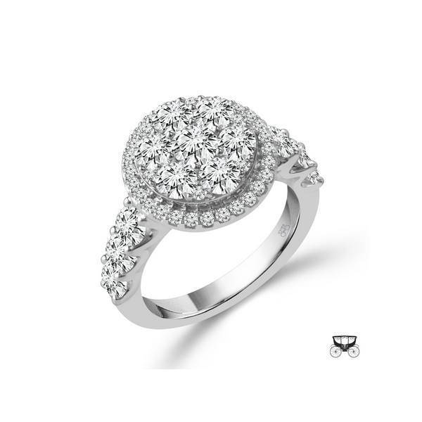 14k White Gold 2 ctw Diamond Round Bridal Set