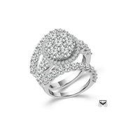 14k White Gold 2 ctw Diamond Round Bridal Set
