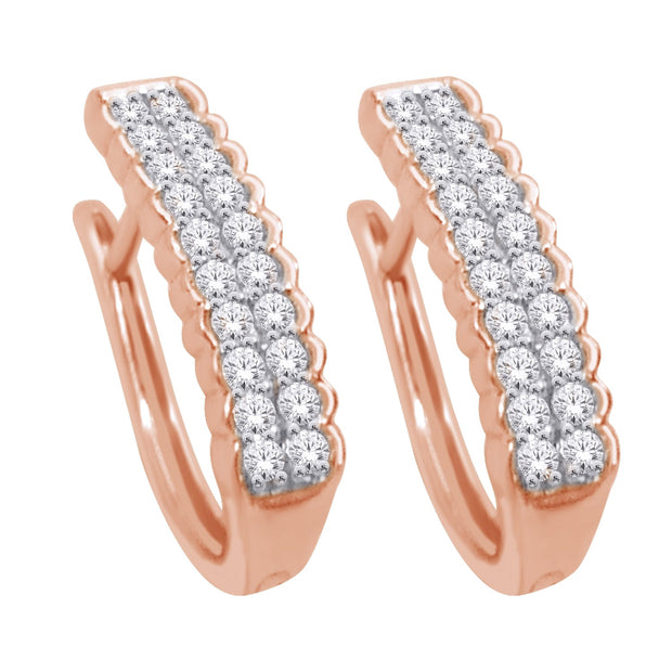 10K ROSE GOLD 0.50 CTW DIAMOND EARRINGS
