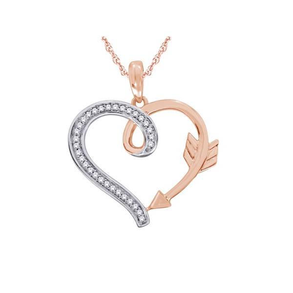 925 silver 0.10 ctw diamond Heart Pendant