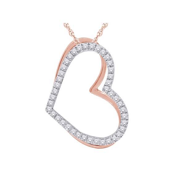 10K ROSE GOLD 0.15 CTW HEART Pendant