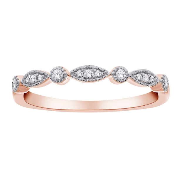 10K rose gold 0.07 CTw DIAMOND anniversary BAND
