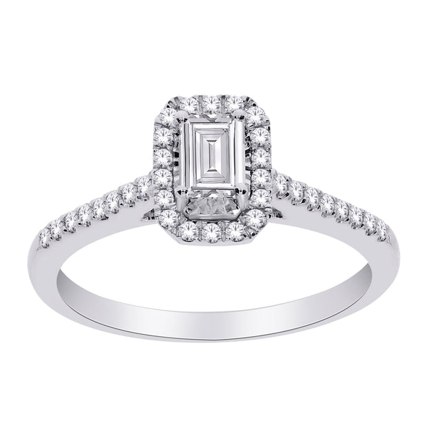 14K white gold 0.75 CTw DIAMOND ENGageMent RING