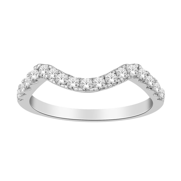 14K white gold 0.35 CTw DIAMOND WEDDING BAND