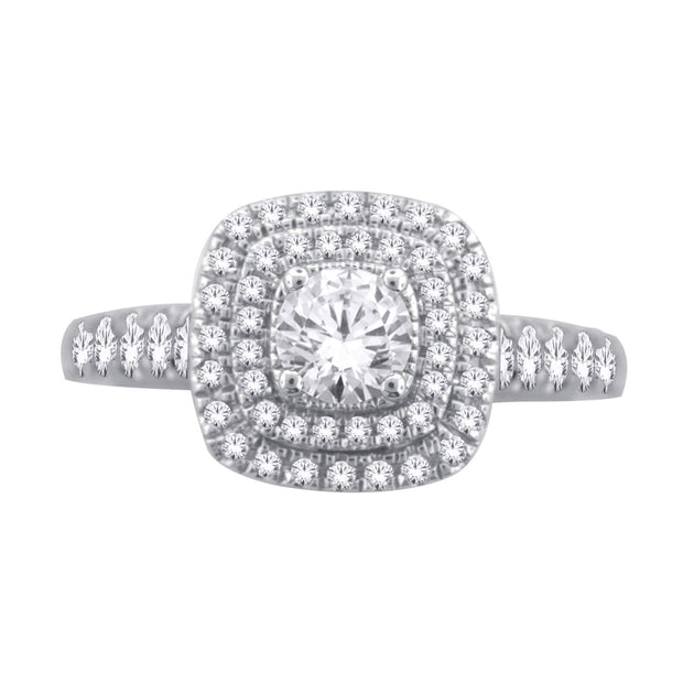 14K WHITE GOLD 1.00 CTW DIAMOND engagement ring