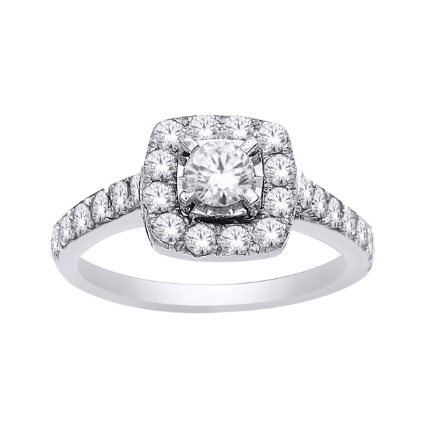 14K white gold 1.20 CTw DIAMOND ENGAGEMENT RING