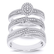 14K WHITE GOLD 0.40 CTW DIAMOND TRIO set