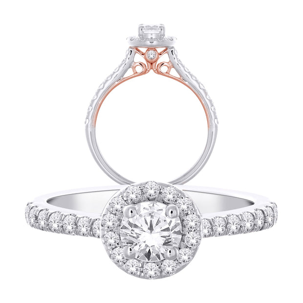 14K Two Tone 1.00 CTw DIAMOND RING