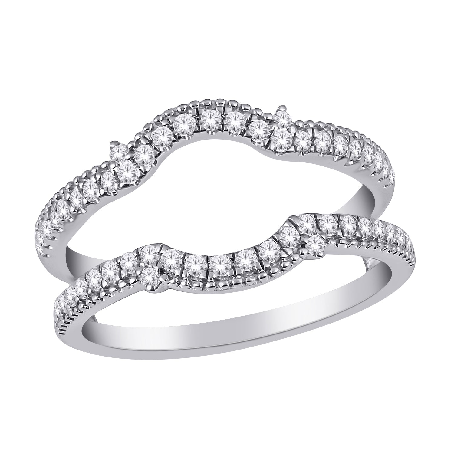 14K White Gold 0.40 ctw Diamond Guard Ring – Paramount Jewelers