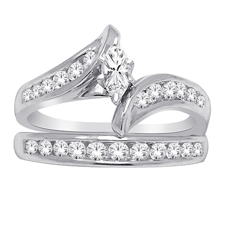 14K WHITE GOLD 2.00 CTW DIAMOND BRIDAL SET