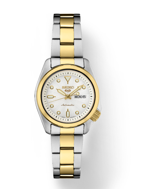 SEIKO 5 SPORTS LDS TT WHITE DIAL 100M