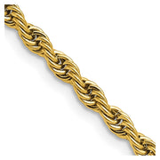 Stainless Steel Polished Yellow IP-plated 4mm 24in Rope Chain