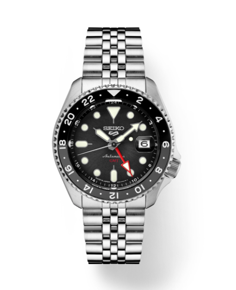Seiko 5 Sports SS Automatic GMT Black Dial