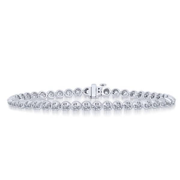 10K WHITE GOLD 2.00 CTW Diamond Tennis Bracelet