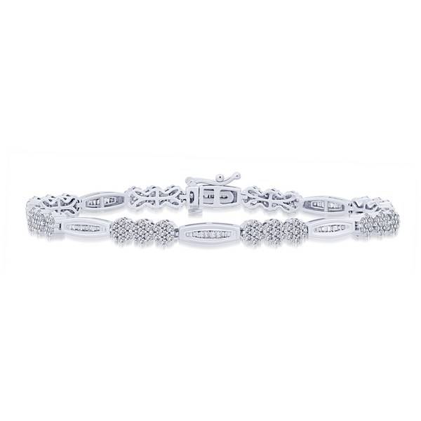 14K WHITE GOLD 2.00 CtW Diamond Tennis Bracelet
