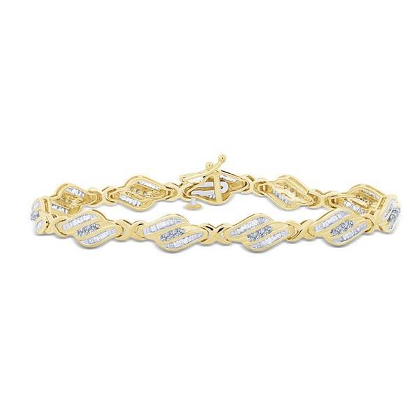 10k Yellow Gold 1.00 ctw Diamond Bracelet