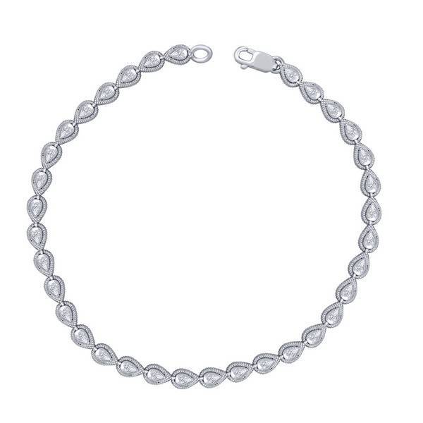 925 Silver 0.25 Ct Diamond Tennis Bracelet
