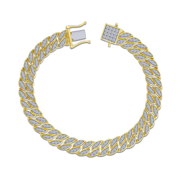 10k Yellow Gold Diamond Fashion Bracelet