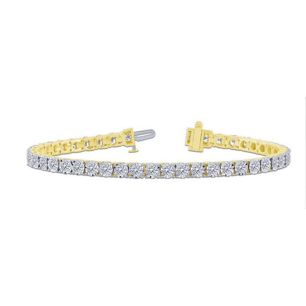 10k Yellow Gold 5.50 ctw Diamond Tennis Bracelet