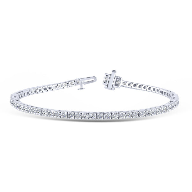 14K WHITE GOLD 3.00 CTW Lab-Grown DIAMOND BRACELET