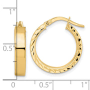 14K Polished Hoop Earrings