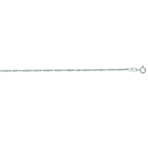 14K Gold 1.3mm 18in Singapore Chain
