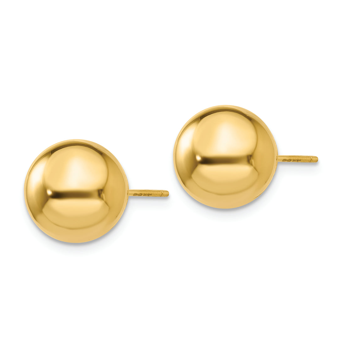 14K Polished 10mm Ball Post Earrings