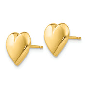 14k Heart Post Earrings