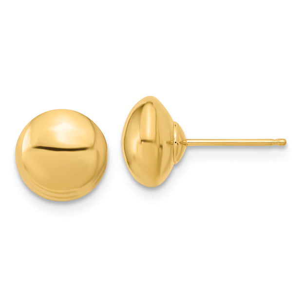 14k Polished Button Post Earrings