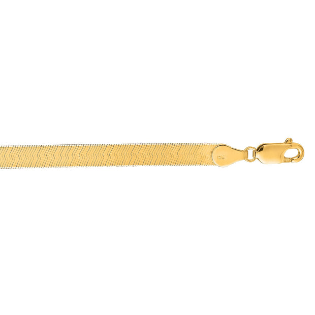 10K Gold 3.8mm Herringbone Necklace