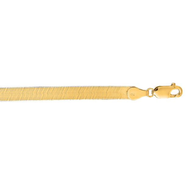 10K Gold 4.6mm Herringbone Necklace